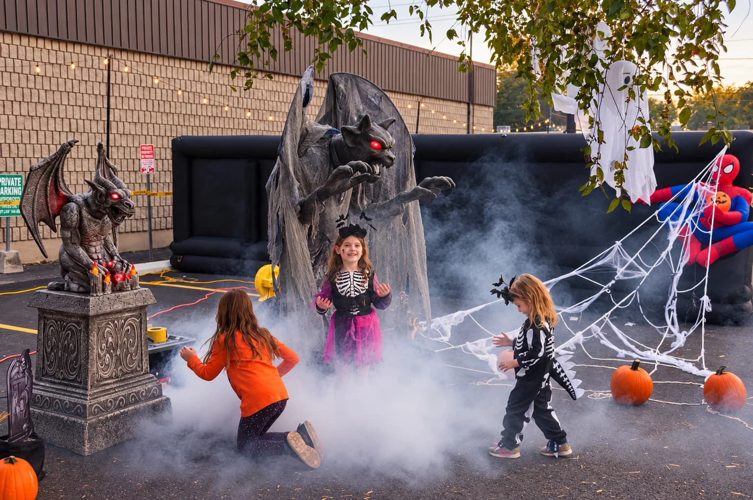 A smile through the Halloween fog.